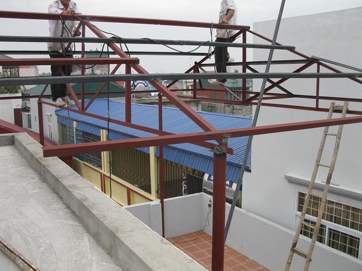 Thợ làm mái tôn, gia cố nhà khung thép ở Thanh Trì - Hà Nội