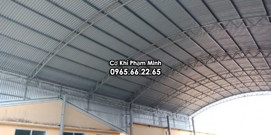 Báo giá thi công mái tôn vòm, nhà xưởng, tại Hà Nội